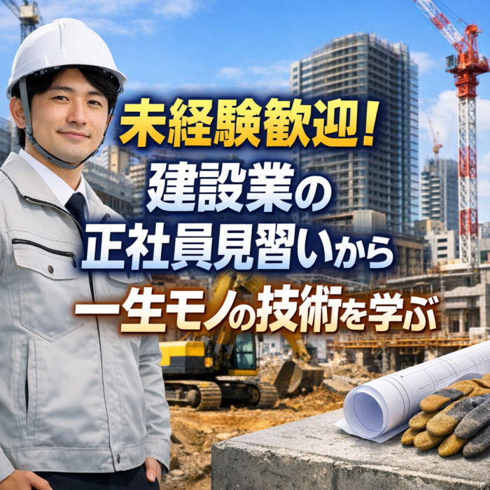 未経験歓迎！建設業の正社員見習いから一生モノの技術を学ぶ